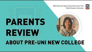 Parents Review about PreUni New College [upl. by Brockwell714]