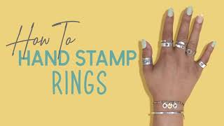 How to Hand Stamp Rings by ImpressArt [upl. by Eneloc]