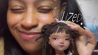 Box Opening doll props and wigs  Civilized Evil [upl. by Akeylah]