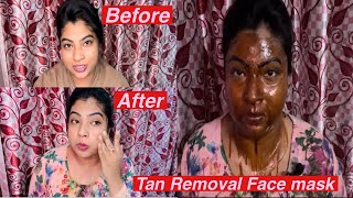 Tan Removal Face Pack At Home Tan Removal Mask  DIYFacial At Home [upl. by Ynnavoj]