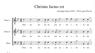 Christus Factus Est composed by Giuseppe Sarto or Saint Pope Pius X [upl. by Afihtan]