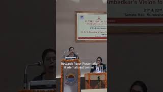 Research Paper Presentation in International Seminar 2023shorts viral 2023 youtubeshorts funny [upl. by Odnavres]