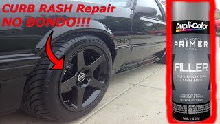 Curb Rash Repair on Black Wheel [upl. by Callie]