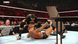 Raw John Cena vs Randy Orton  Tables Match [upl. by Semyaj]