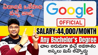 Google Biggest Hiring of the Year  GOOGLE Recruitment 2023  Latest jobs in Telugu  VtheTechee [upl. by Naved]