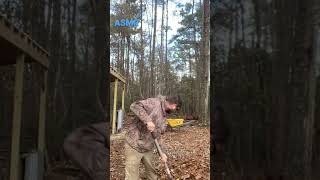 ASMR raking leaves for blueberry bushes [upl. by Nahshunn407]