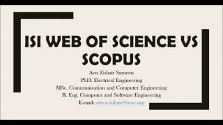 ISI vs Scopus [upl. by Ettessil974]