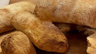 🥖 CIABATTE FATTE IN CASA IN TRE ORE  ricetta facile e senza impasto [upl. by Ellac]