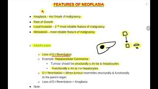 FEATURES OF NEOPLASIA  Anaplasia  Rate of Growth  Local Invasion  Metastasis  General Pathology [upl. by Serg910]