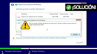 Borrar Formato GPT ✅ No se puede instalar Windows en este disco Tiene el estilo de partición GPT [upl. by Pack]