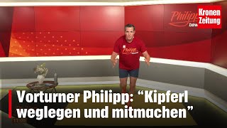 Philipp bewegt am Sonntag 229 Kipferl weglegen und mitturnen [upl. by Adehsor]