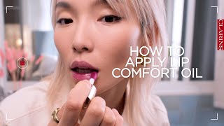 How to apply a lip oil  Clarins [upl. by Naj272]