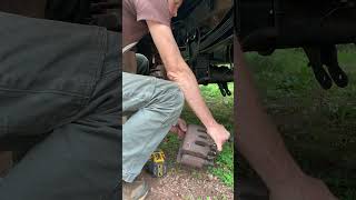 Ford F350  New Rear Brakes  Part 1 Caliper and Rotor Removal [upl. by Gayla503]