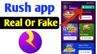 Rush App Real or Fake  Rush app payment proof  Review [upl. by Irmgard]