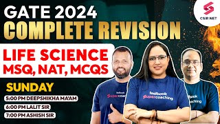 GATE 2024 Complete Revision Life Science  MSQ NAT MCQs  Deepshikha Maam Lalit sir Ashish sir [upl. by Myke464]