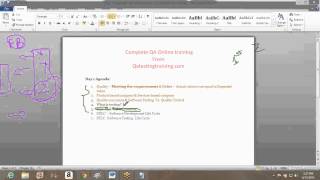 QA online Training videos Day 1 QA Manual testing training videos  Software testing videos [upl. by Ilahtan852]