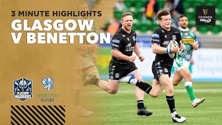 3 Minute Highlights Glasgow v Benetton  Round 11  Guinness PRO14 202021 [upl. by Akili]