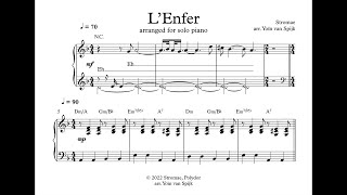 Stromae  LEnfer  Partitions piano  Piano sheet music [upl. by Munson]