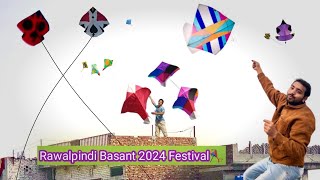 Rawalpindi Basant Ki Teyari 2024 Festval Big Kite Flying🪁 [upl. by Inele993]