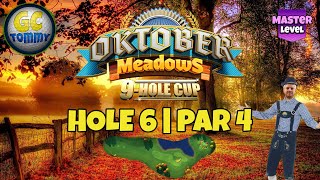 Master QRFR Hole 6  Par 4 YOLO EAGLE  Oktober Meadows 9hole cup Golf Clash Guide [upl. by Ellezig]