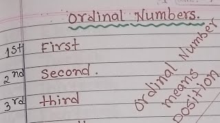 Ordinal numbers  1 to 100 ordinal numbers spelling  ordinal numbers name first 🥇 second 🥈 [upl. by Akehsar]