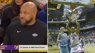 Jeff Van Gundy Trolls Darvin Ham Breaking Backboard 💀 [upl. by Ainotna]