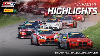 Cinematic Highlights l Pirelli GT4 America l Virginia International Raceway 2023 [upl. by Aniryt]