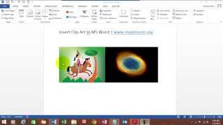 Insert ClipArt IN MS Word [upl. by Blunk]