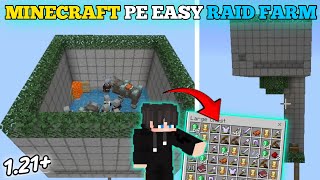 Minecraft PE 121 Best Raid Farm  Minecraft PE 121 Easy Raid Farm [upl. by Witty164]