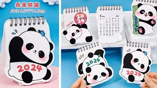 DIY Paper Calendar 2024  How to make paper calendar at home  DIY paper crafts for school project [upl. by Artekal]