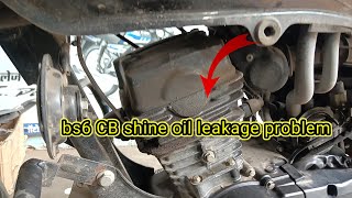 bs6 cb shine oil leakage problem Honda bike per head se oil likh kar raha hai [upl. by Roda]