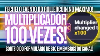 ROLLERCOIN COMO É FECHAR O EVENTO COM X100 E SORTEIO DE RLT [upl. by Revolc]