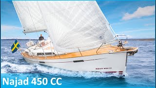 Najad 450 CC – performance sailboat de luxe with all the wood and luxury you need to sail the seas [upl. by Lose40]