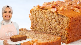 The softest BANANA BREAD recipe Ive ever had Moist banana loaf [upl. by Basilius473]