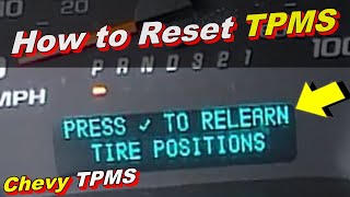 How to ReSet TPMS Tire Pressure Monitoring System  Short Version Quick and Easy [upl. by Wehrle]