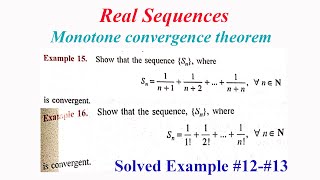 Sequences Real Analysis  SE1213  Monotone convergence theorem  1n11nn amp 111n [upl. by Alguire861]