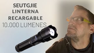 Linterna pequeña recargable y potente de 10000 lúmenes [upl. by Beaufert]