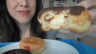 SassEsnacks ASMR Eating Donuts  Whisper Reading  Scottish Foods  American Food  Sweets [upl. by Damita628]