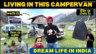 CAMPER VAN IN INDIA  FAMILY VAN LIFE  EXPLORED BEAUTIFUL CAMPING IN REMOTE VILLAGE OF KASHMIR [upl. by Intyre]