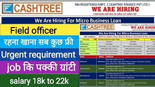 CASHTREE FINANCE PVT LTD  Microfinance job 👆 [upl. by Selima]