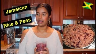 HOW TO COOK ORIGINAL JAMAICAN RICE amp PEAS [upl. by Satsoc]