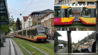 FULL CAB VIEW  TramTrain Karlsruhe S8 Freudenstadt Hbf  Karlsruhe Tullastraße Murgtalbahn GT8 [upl. by Alphonse118]