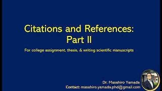 APA Part II InText Citations Tutorial of APA citations [upl. by Hausmann661]