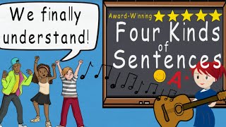 Four Kinds of Sentences Song  Award Winning Four Types of Sentences by Melissa [upl. by Valerian]