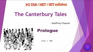 The Canterbury Tales  Prologue  Geoffrey Chaucer  PGTRB  NET  SET  in Tamil [upl. by Esialb]