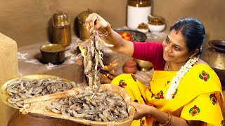 Unseen  PRAWN Dry fish making and Cooking in Traditional method  The Mud House [upl. by Kirsteni506]