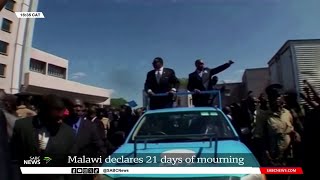 Malawi declares 21days of mourning period for VicePresident Saulos Chilima [upl. by Siulesoj117]