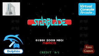 StarBlade 2009 Wii Virtual console Arcade  Full Playthrough Dolphin [upl. by Faythe420]