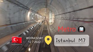 Istanbul Metro M7 Mahmutbey  Mecidiyekoy Drive record 2022 [upl. by Sivrahc]