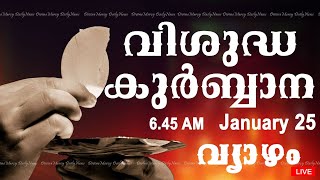 Holy Mass I Malayalam Mass I January 25 I Thursday I Qurbana I 645 AM [upl. by Eentruoc]